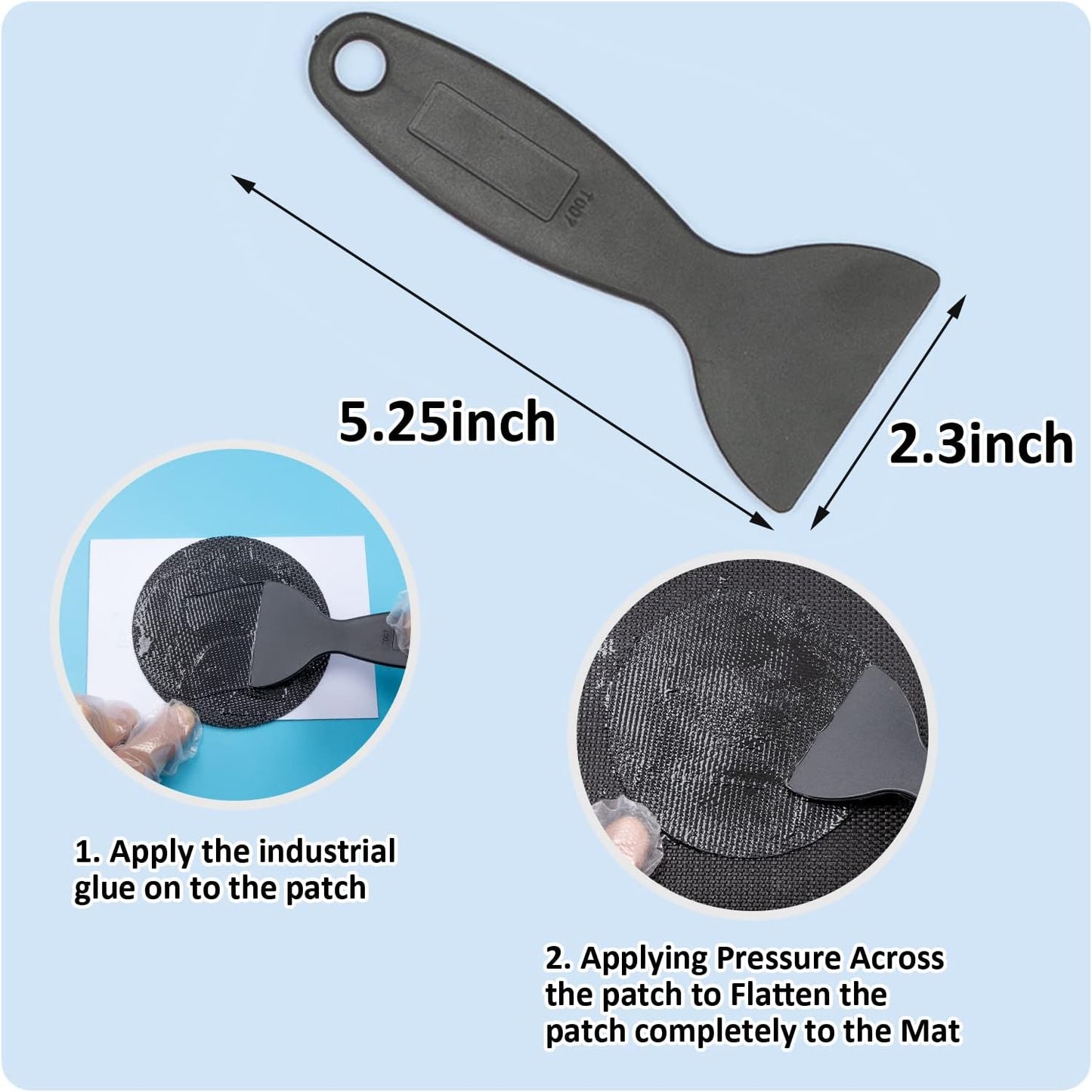 Hareyou Trampoline Patch Repair Kit 4 Inch Circle on Patches | Repair Trampoline Mat Tear or Hole