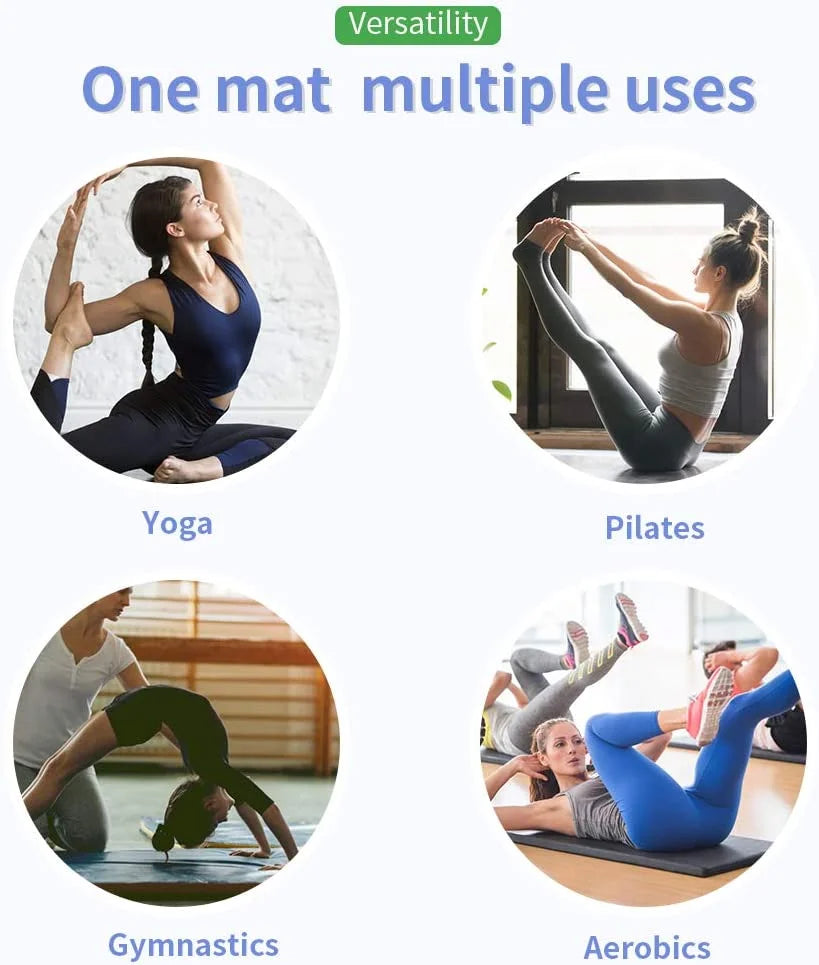 4'X10'X2" New Folding Panel Gymnastics Mat, Perfect for Indoor/Outdoor Exercise(Blue)